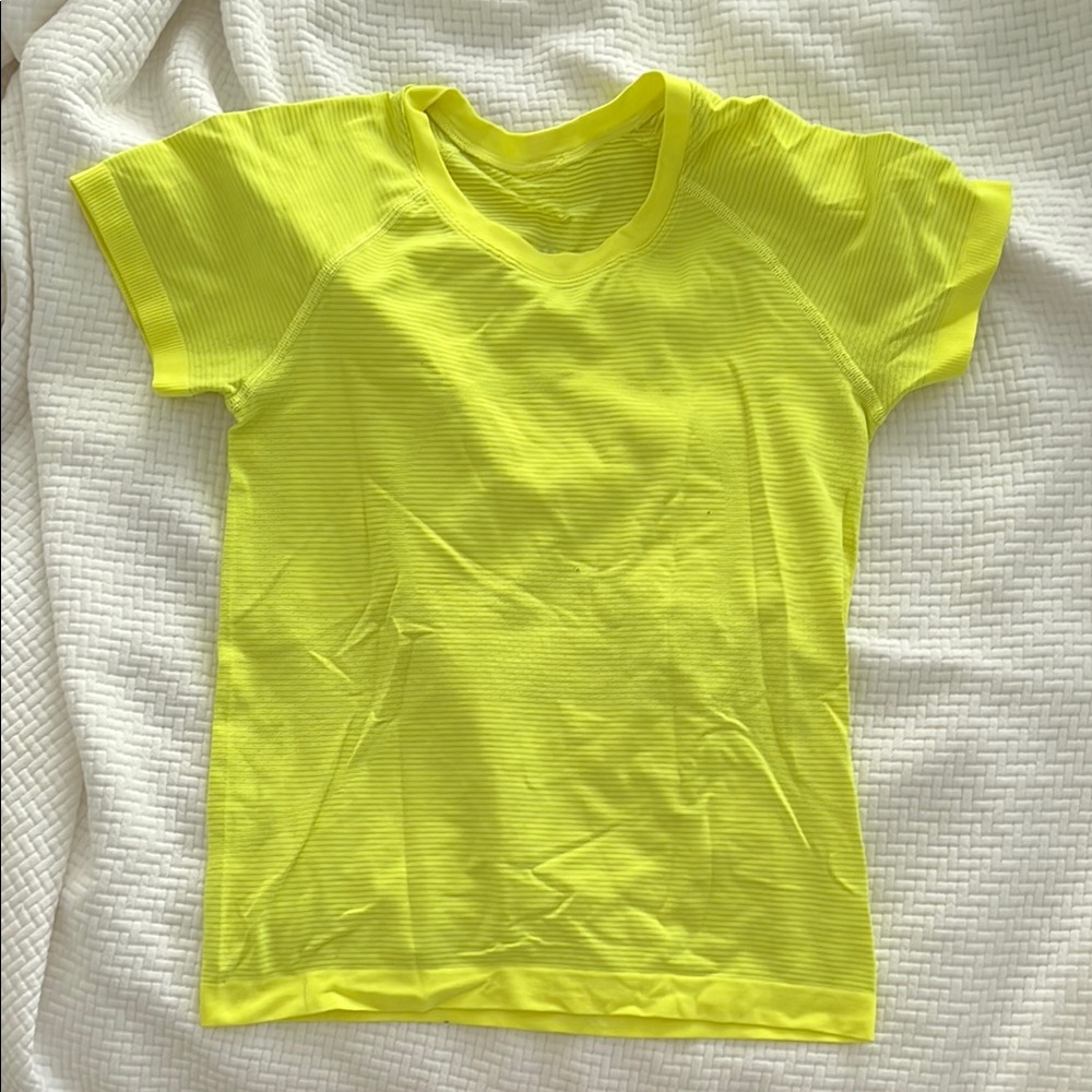 Swiftly Tech Neon Yellow Shirt NWT